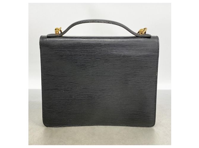 Borsa Louis Vuitton Epi Monceau Nero - vista 12