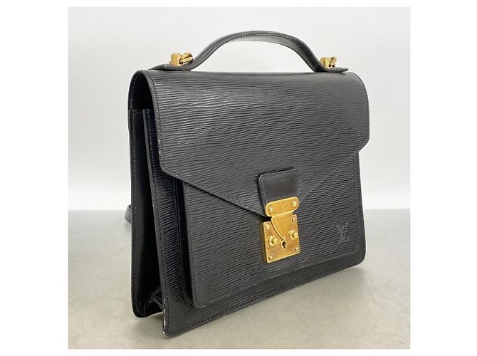 Borsa Louis Vuitton Epi Monceau Nero - vista 2