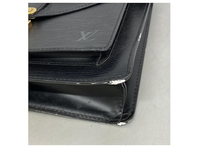 Borsa Louis Vuitton Epi Monceau Nero - vista 7