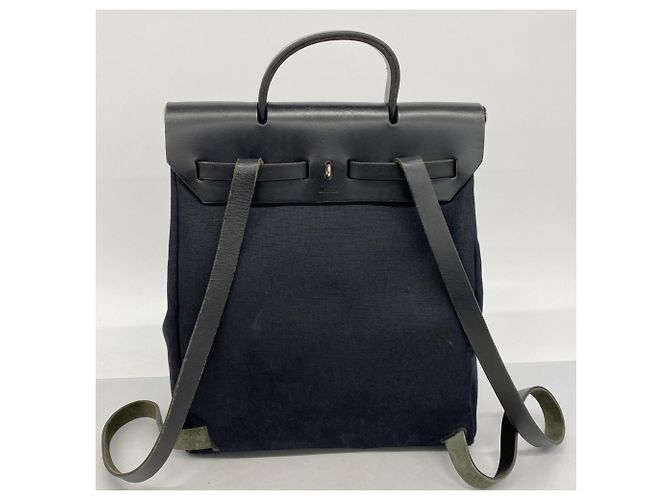 Hermès Hermes Herbag Ad PM Rucksack Schwarz - Ansicht 11