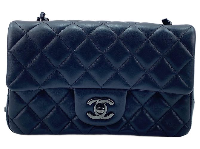 Borsa a Spalla Chanel Mini Matelassé Nero - vista 2