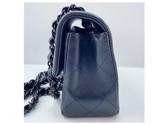 Borsa a Spalla Chanel Mini Matelassé Nero - vista 6