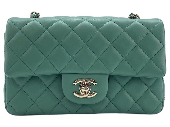 Chanel Mini Matelassé Schultertasche in Grün - Ansicht 2
