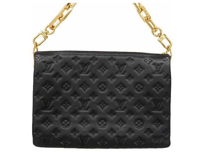 Borsa Louis Vuitton Monogram Embossed Coussin MM Nero - vista 10