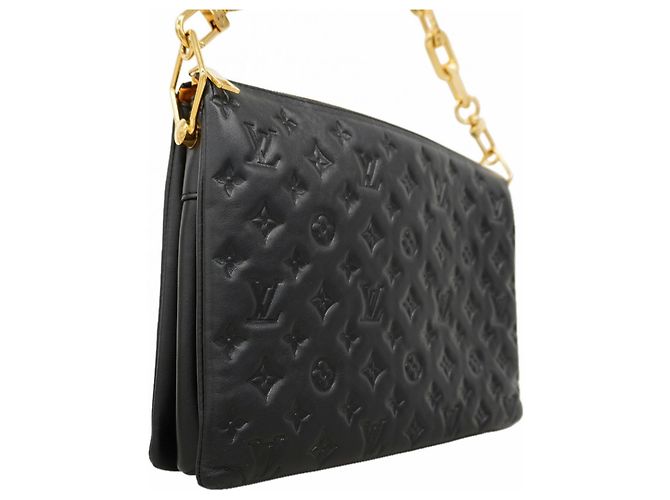 Borsa Louis Vuitton Monogram Embossed Coussin MM Nero - vista 2