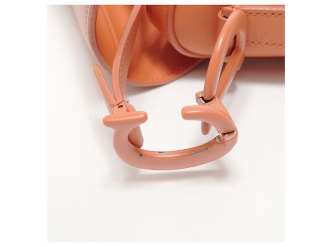 Borsa Saddle in pelle arancione Christian Dior - vista 13