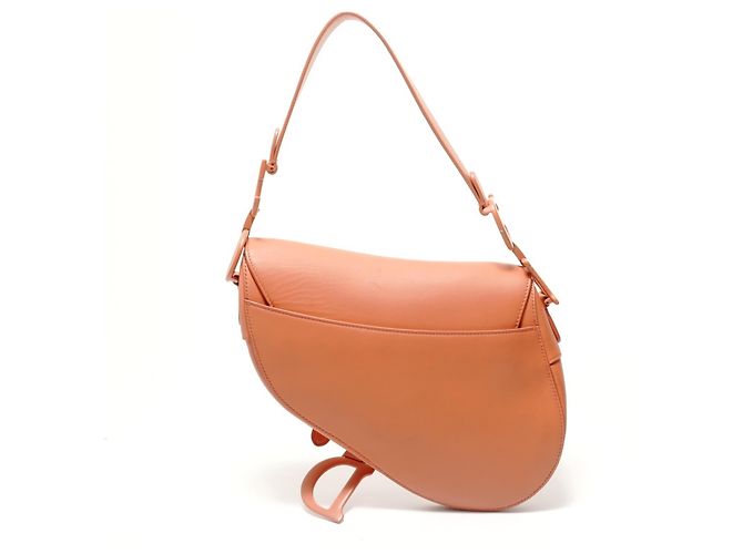 Borsa Saddle in pelle arancione Christian Dior - vista 2
