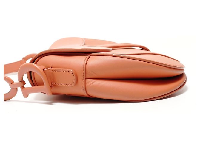 Borsa Saddle in pelle arancione Christian Dior - vista 3