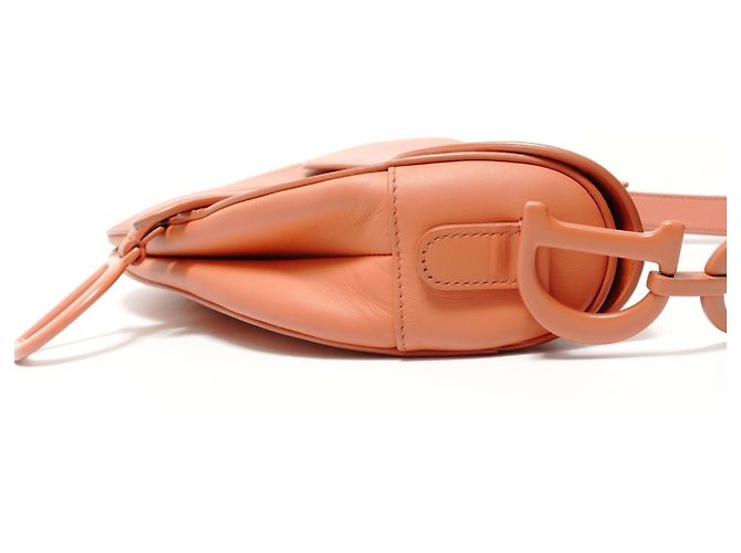 Borsa Saddle in pelle arancione Christian Dior - vista 4