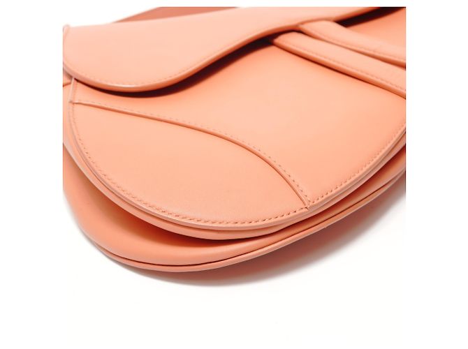 Borsa Saddle in pelle arancione Christian Dior - vista 5