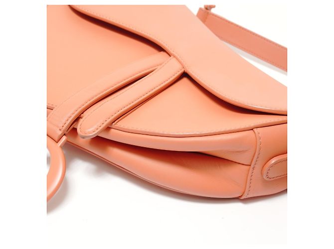 Borsa Saddle in pelle arancione Christian Dior - vista 6