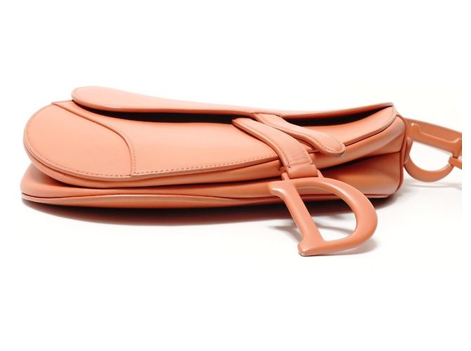 Borsa Saddle in pelle arancione Christian Dior - vista 7