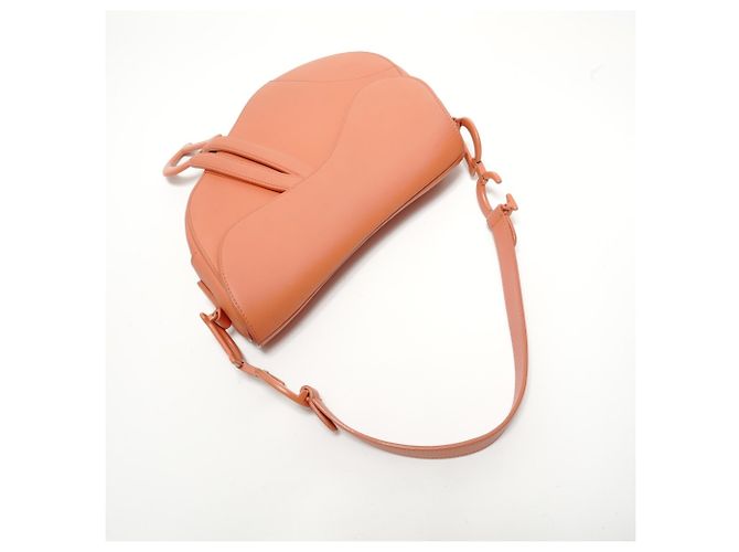 Borsa Saddle in pelle arancione Christian Dior - vista 8