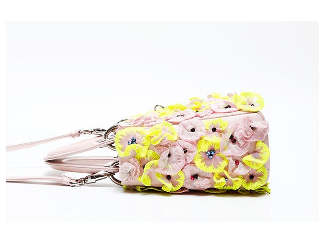 Mini borsa a tracolla Lady Flower Renew Christian Dior Rosa - vista 3