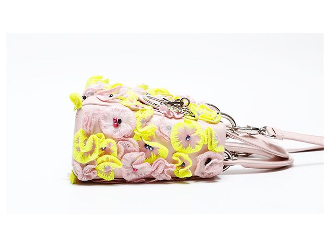 Mini borsa a tracolla Lady Flower Renew Christian Dior Rosa - vista 4