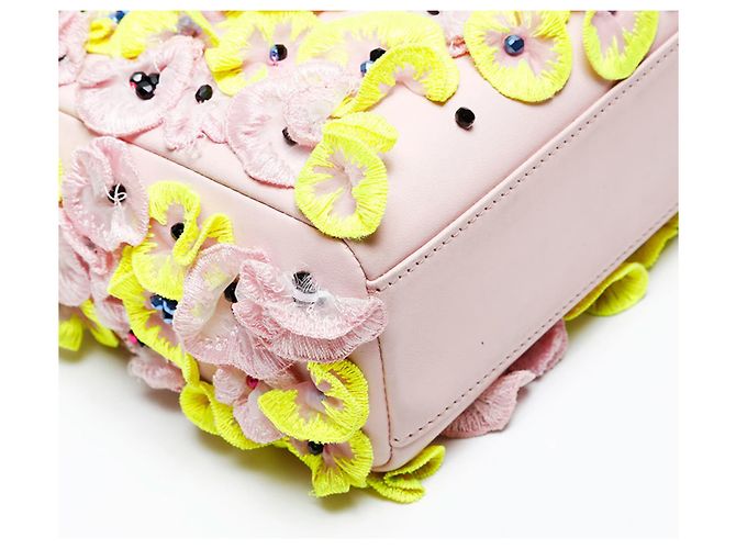 Mini borsa a tracolla Lady Flower Renew Christian Dior Rosa - vista 5