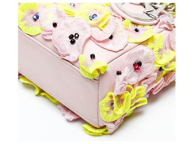 Mini borsa a tracolla Lady Flower Renew Christian Dior Rosa - vista 6