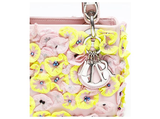 Mini borsa a tracolla Lady Flower Renew Christian Dior Rosa - vista 8