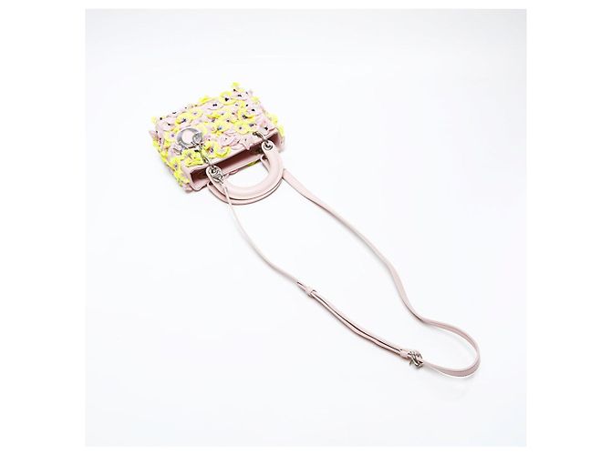 Mini borsa a tracolla Lady Flower Renew Christian Dior Rosa - vista 9