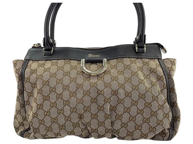 Borsa Tote Gucci Horsebit in beige - vista 2