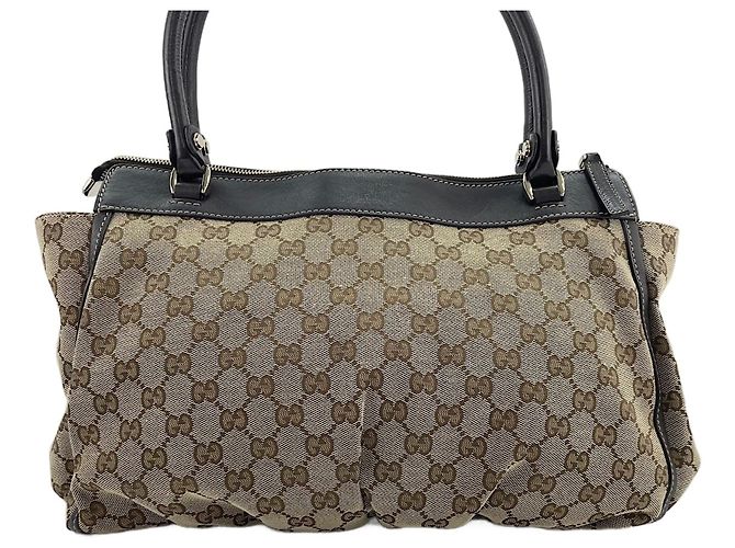 Borsa Tote Gucci Horsebit in beige - vista 3