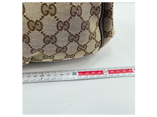Borsa Tote Gucci Horsebit in beige - vista 4