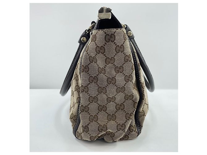 Borsa Tote Gucci Horsebit in beige - vista 5