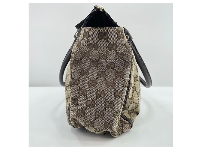 Borsa Tote Gucci Horsebit in beige - vista 6