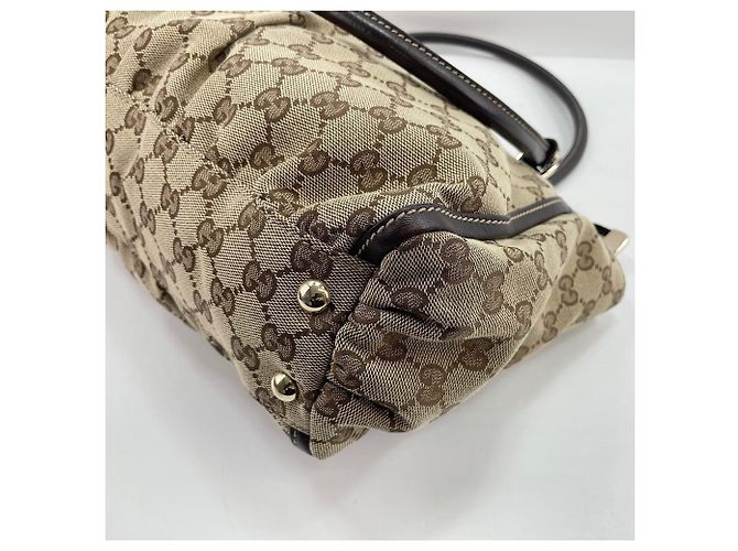 Borsa Tote Gucci Horsebit in beige - vista 9