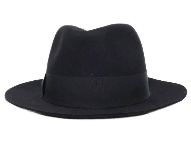 Hermès Hermes Fedora Hut aus schwarzer Wolle - Ansicht 2