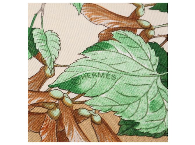 Hermès Sciarpa in seta Hermes Au Coeur Des Bois Marrone - vista 5