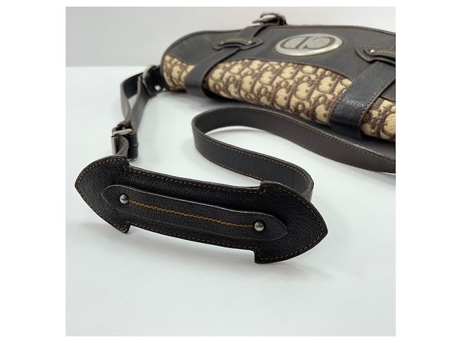Borsa a tracolla marrone Christian Dior - vista 10