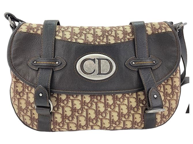 Borsa a tracolla marrone Christian Dior - vista 2