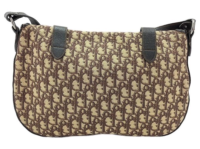 Borsa a tracolla marrone Christian Dior - vista 3