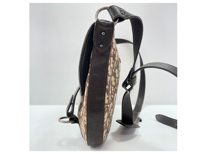 Borsa a tracolla marrone Christian Dior - vista 5