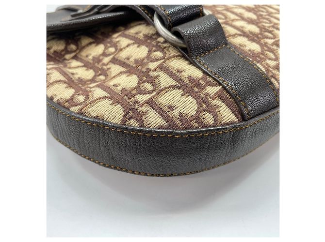 Borsa a tracolla marrone Christian Dior - vista 8