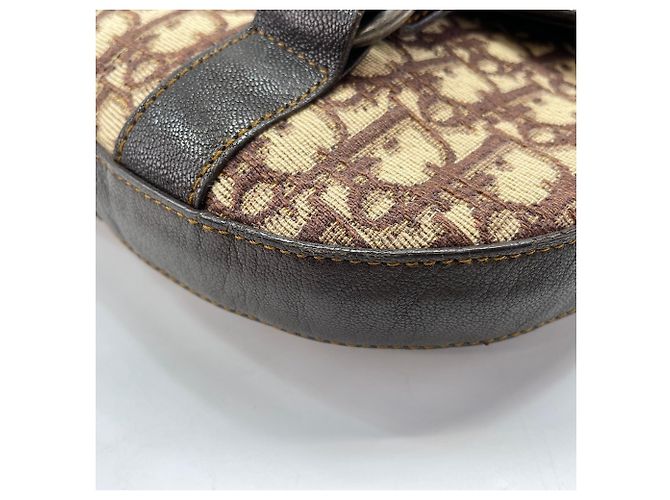 Borsa a tracolla marrone Christian Dior - vista 9
