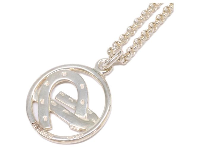 Hermès Collana con pendente Horseshoe in 925 Hermes Argento - vista 5