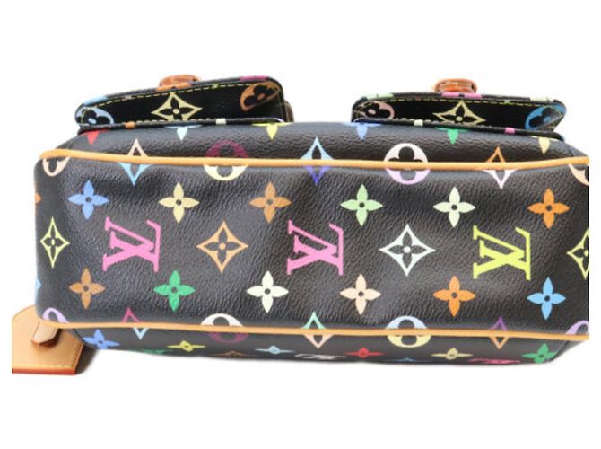 Borsa a tracolla Louis Vuitton Monogram Multicolor Noir Lodge PM Nero - vista 5