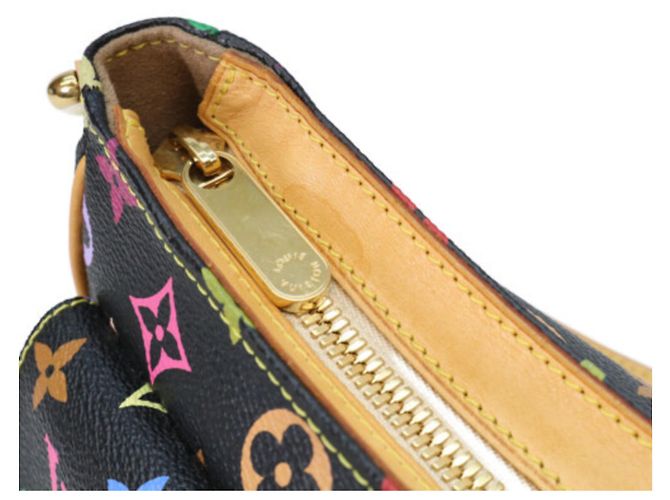 Borsa a tracolla Louis Vuitton Monogram Multicolor Noir Lodge PM Nero - vista 8