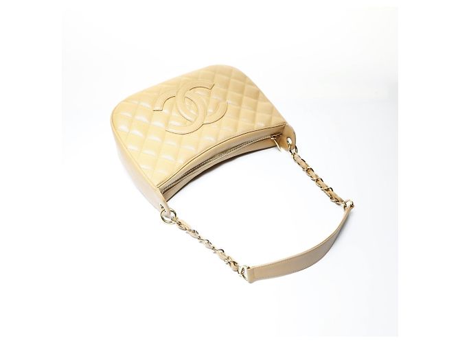 Timeless Borsa a Spalla Chanel Matelassé Caviar Beige - vista 9
