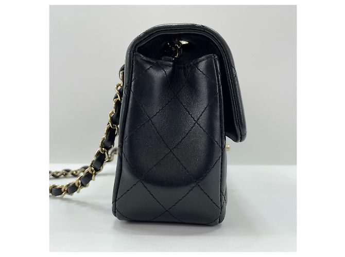Borsa a Spalla Chanel Mini Matelassé 20 Nero - vista 6