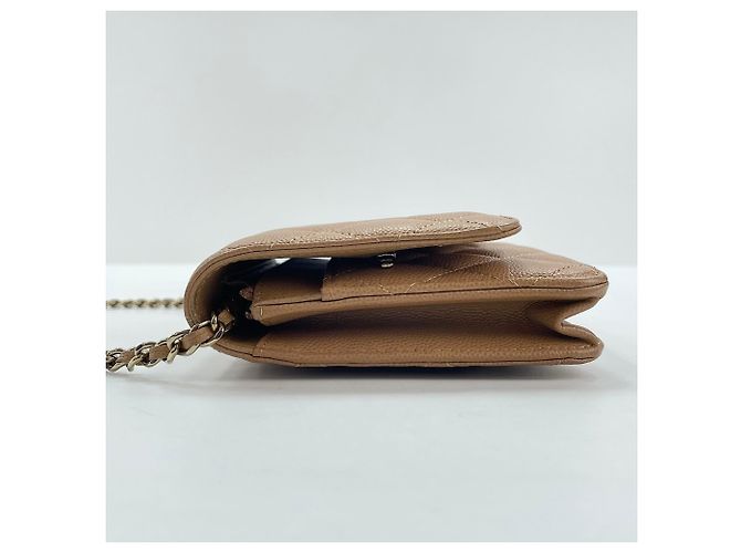 Borsa a Spalla Chanel Matelassé in Beige - vista 5