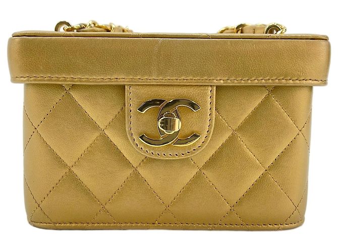 Borsa a Spalla Chanel Matelassé in Oro D'oro - vista 2