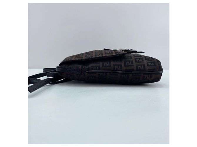 Borsa a Spalla Fendi Zucchino Marrone - vista 6