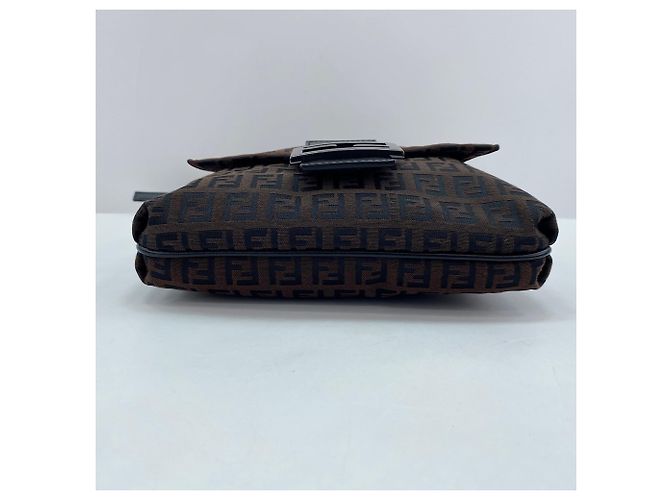 Borsa a Spalla Fendi Zucchino Marrone - vista 7