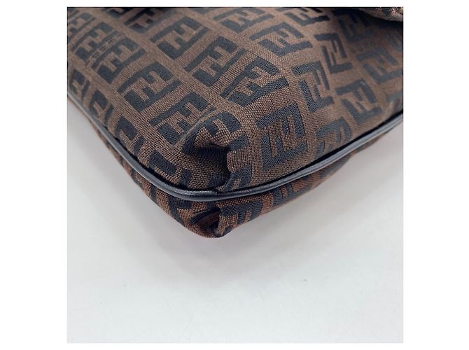 Borsa a Spalla Fendi Zucchino Marrone - vista 9
