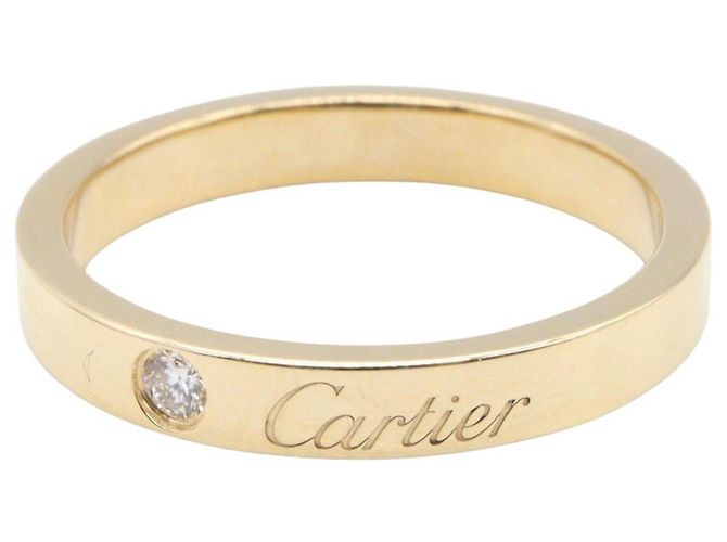 Anello C de Cartier in oro giallo 18K D'oro - vista 2