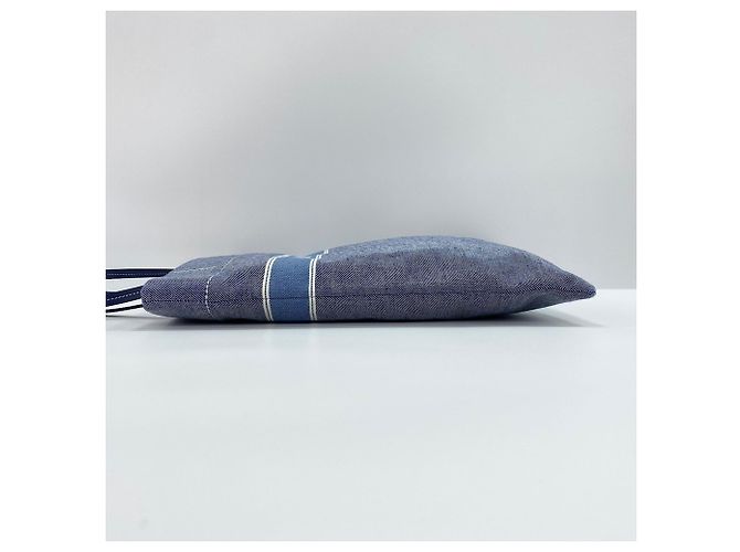 Borsa tote in denim con logo jacquard Miu Miu Blu - vista 6