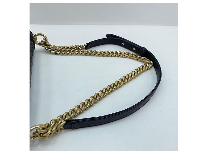 Borsa a tracolla Chanel Boy 25 in nero - vista 10